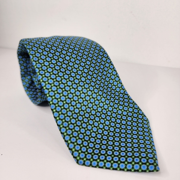 Ermenegildo Zegna Other - ERMENEGILDO ZEGNA Blue & Green Silk Tie.